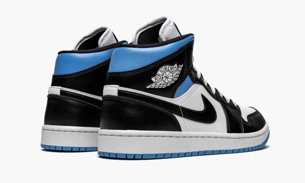 WMNS Air Jordan 1 Mid "Black White University Blue"