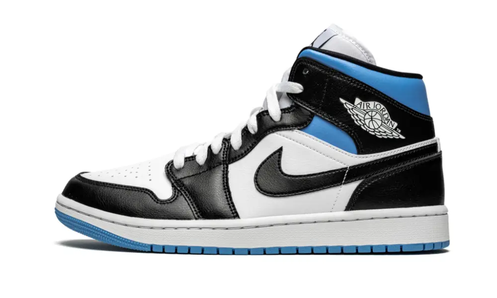 WMNS Air Jordan 1 Mid "Black White University Blue"