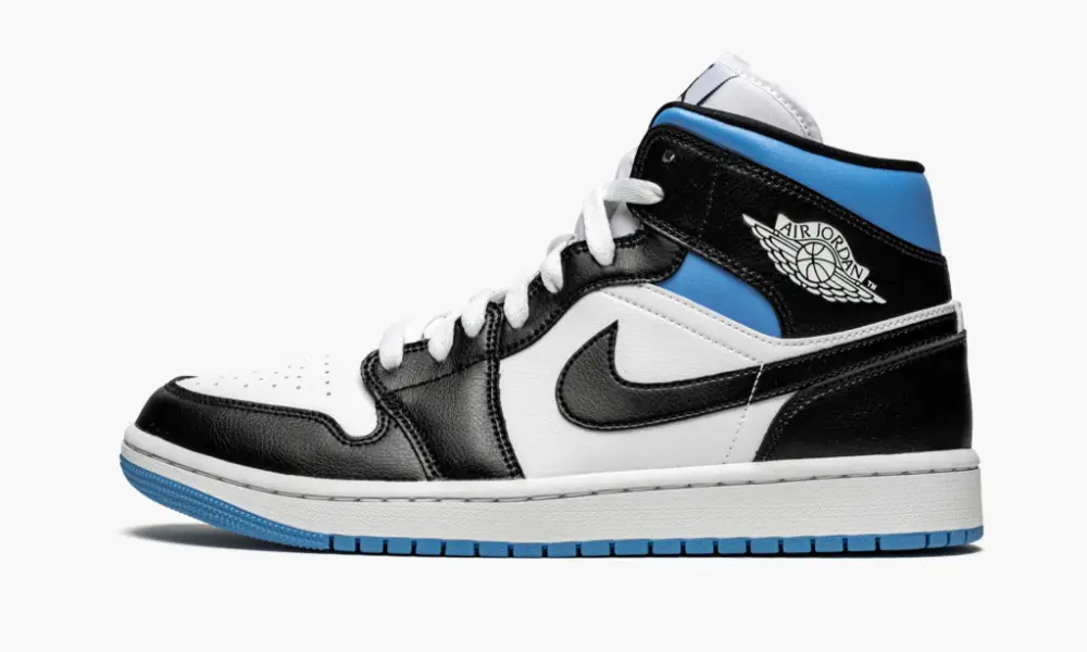 WMNS Air Jordan 1 Mid "Black White University Blue"