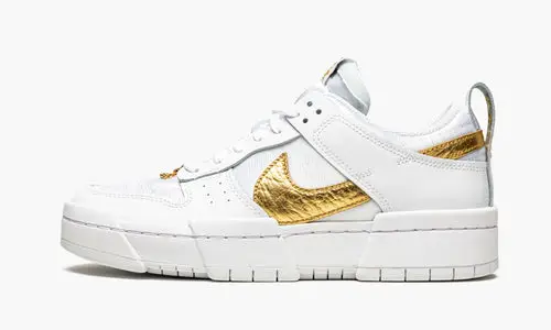 W Dunk Low Disrupt "White   Metallic Gold" 