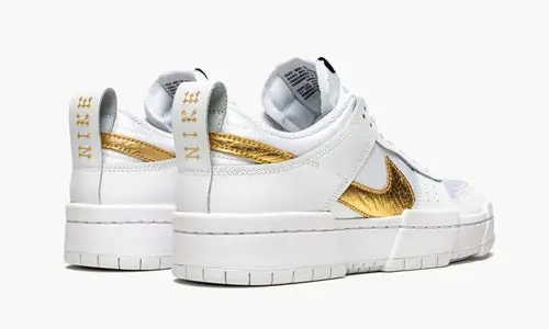 W Dunk Low Disrupt "White   Metallic Gold" 