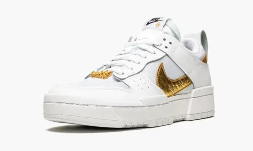 W Dunk Low Disrupt "White   Metallic Gold" 