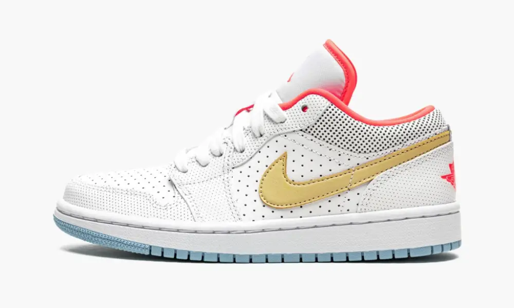 WMNS Air Jordan 1 Low SE "White Sesame Flash Crimson"