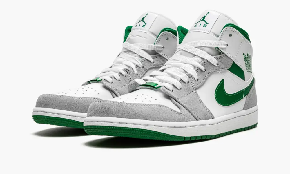 Air Jordan 1 MID SE "Grey   Pine Green   White" 