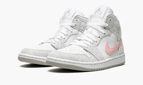 WMNS Air Jordan 1 Mid SE "Heather Grey   Pink" 