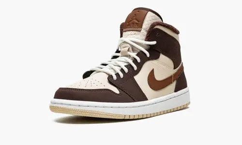WMNS Air Jordan 1 MID SE "Brown Basalt Fleece" 