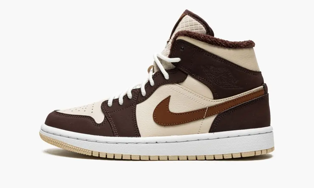 WMNS Air Jordan 1 MID SE "Brown Basalt Fleece"